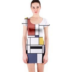 Abstract Art Of Avant Garde Short Sleeve Bodycon Dress by FunnyCow