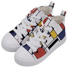 Abstract Art Of Avant Garde Kid s Mid-top Canvas Sneakers by FunnyCow