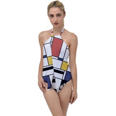 Abstract Art Of Avant Garde Go With The Flow One Piece Swimsuit by FunnyCow