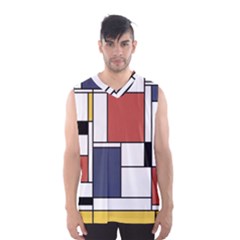 Neoplasticism Abstract Art Men s Basketball Tank Top by FunnyCow