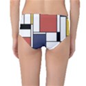 Neoplasticism Abstract Art Mid-Waist Bikini Bottoms View2