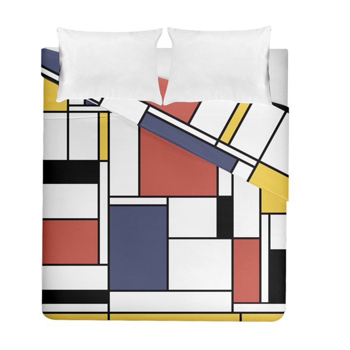 Neoplasticism Abstract Art Duvet Cover Double Side (Full/ Double Size)