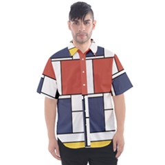 Neoplasticism Abstract Art Men s Short Sleeve Shirt