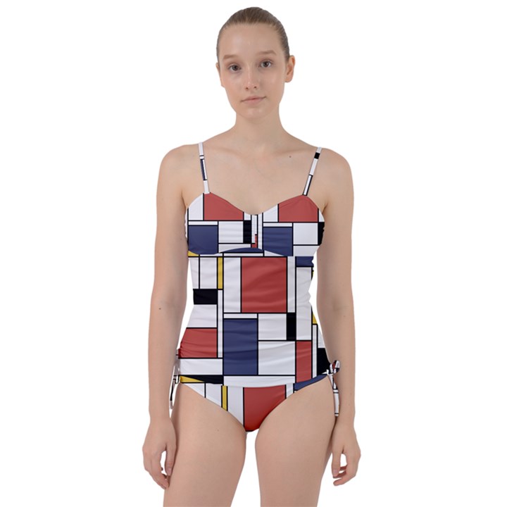 Neoplasticism Abstract Art Sweetheart Tankini Set