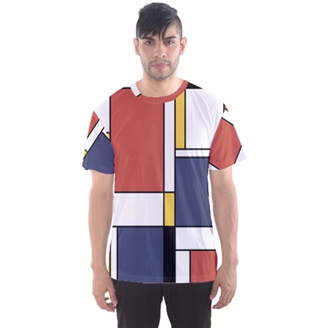 Abstract Art Of De Stijl Men s Sports Mesh Tee by FunnyCow