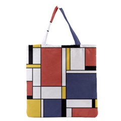 Abstract Art Of De Stijl Grocery Tote Bag by FunnyCow