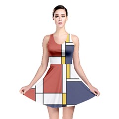 Abstract Art Of De Stijl Reversible Skater Dress by FunnyCow