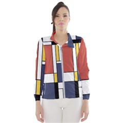 Abstract Art Of De Stijl Windbreaker (women) by FunnyCow