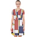 Abstract Art Of De Stijl Adorable in Chiffon Dress View1