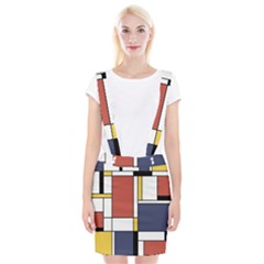 Abstract Art Of De Stijl Braces Suspender Skirt by FunnyCow