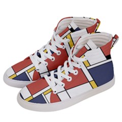 Abstract Art Of De Stijl Women s Hi-top Skate Sneakers by FunnyCow