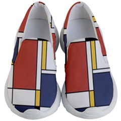 Abstract Art Of De Stijl Kid s Lightweight Slip Ons by FunnyCow