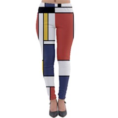 Abstract Art Of De Stijl Lightweight Velour Leggings by FunnyCow