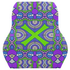 Purple Green Shapes                                   Car Seat Back Cushion