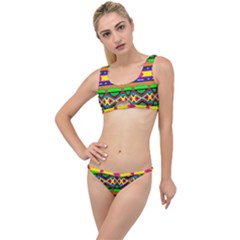 Distorted Colorful Shapes And Stripes                                        The Little Details Bikini Set