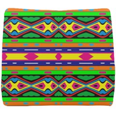 Distorted Colorful Shapes And Stripes                                    Seat Cushion by LalyLauraFLM