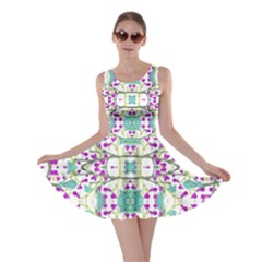 Colorful Modern Floral Baroque Pattern 7500 Skater Dress by dflcprints