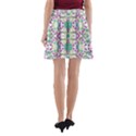 Colorful Modern Floral Baroque Pattern 7500 A-Line Pocket Skirt View2