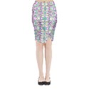 Colorful Modern Floral Baroque Pattern 7500 Midi Wrap Pencil Skirt View1