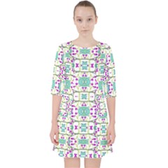 Colorful Modern Floral Baroque Pattern 7500 Pocket Dress by dflcprints