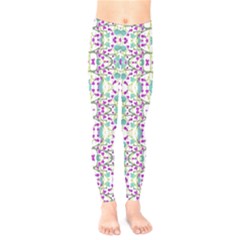 Colorful Modern Floral Baroque Pattern 7500 Kids  Legging by dflcprints