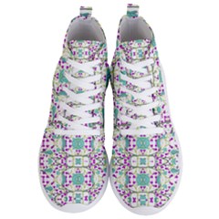 Colorful Modern Floral Baroque Pattern 7500 Men s Lightweight High Top Sneakers by dflcprints