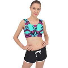 Ovals And Rhombus                                         V-back Sports Bra