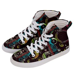 Circles Texture                                  Men s Hi-top Skate Sneakers by LalyLauraFLM