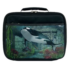 Wonderful Orca In Deep Underwater World Lunch Bag by FantasyWorld7