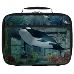 Wonderful Orca In Deep Underwater World Full Print Lunch Bag by FantasyWorld7