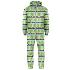 Cars And Trees Pattern Hooded Jumpsuit (men)  by linceazul