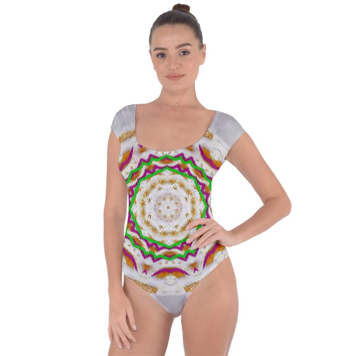 Fauna In Bohemian Midsummer Style Short Sleeve Leotard 