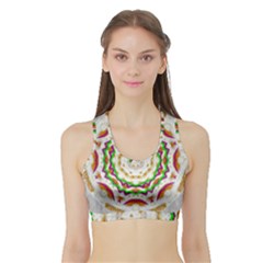 Fauna In Bohemian Midsummer Style Sports Bra With Border by pepitasart