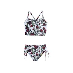 Red Roses Girls  Tankini Swimsuit