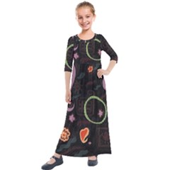 Hearts Kids  Quarter Sleeve Maxi Dress