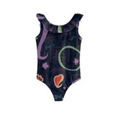 Hearts Kids  Frill Swimsuit