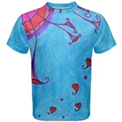 Hearts And Blue Men s Cotton Tee by snowwhitegirl