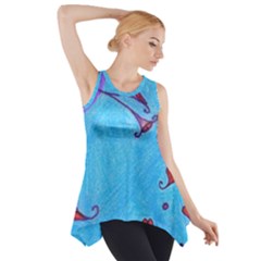 Hearts And Blue Side Drop Tank Tunic by snowwhitegirl