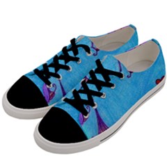 Hearts And Blue Men s Low Top Canvas Sneakers by snowwhitegirl