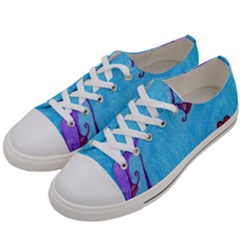 Hearts And Blue Women s Low Top Canvas Sneakers by snowwhitegirl