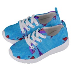 Hearts And Blue Kids  Lightweight Sports Shoes by snowwhitegirl