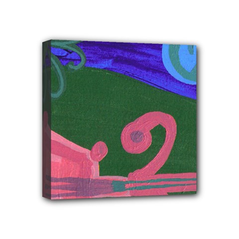 Pink Guitar Mini Canvas 4  X 4  by snowwhitegirl