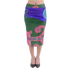 Pink Guitar Midi Pencil Skirt by snowwhitegirl