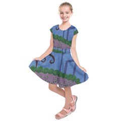 Purple Shoe Kids  Short Sleeve Dress by snowwhitegirl