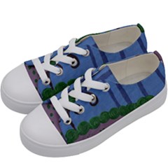 Purple Shoe Kids  Low Top Canvas Sneakers by snowwhitegirl