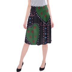 Christmas Hearts Midi Beach Skirt by snowwhitegirl