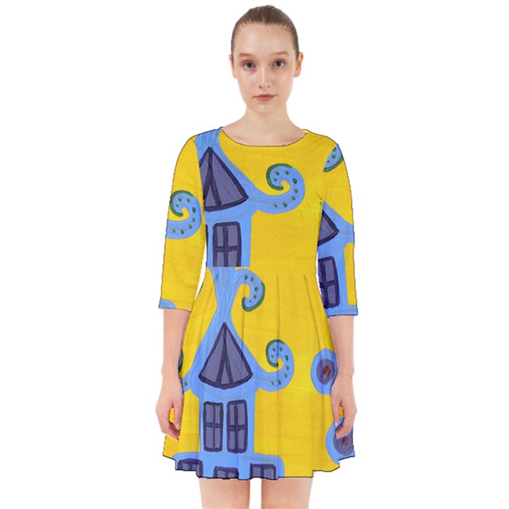 Blue House Smock Dress