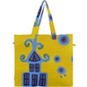 Blue House Canvas Travel Bag View1