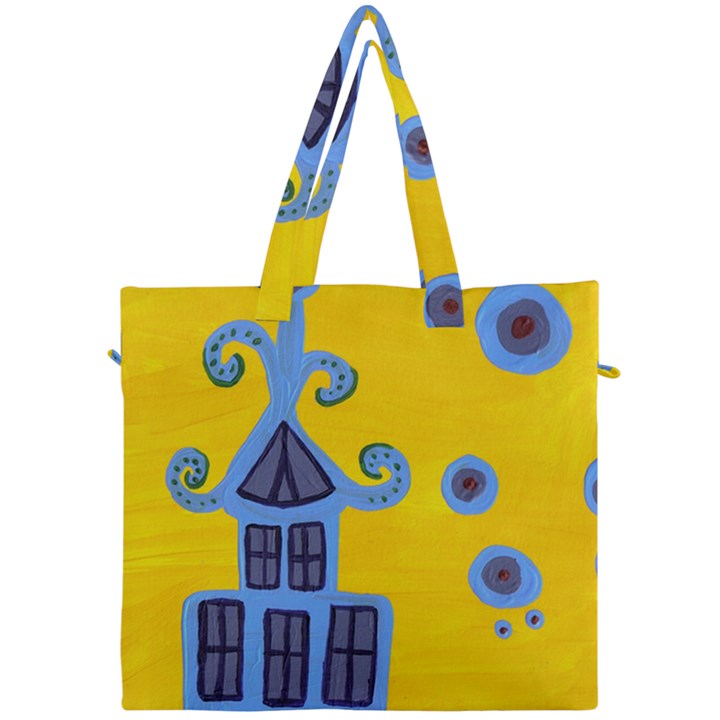 Blue House Canvas Travel Bag