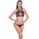 Floating Bed Cross Front Halter Bikini Set View1